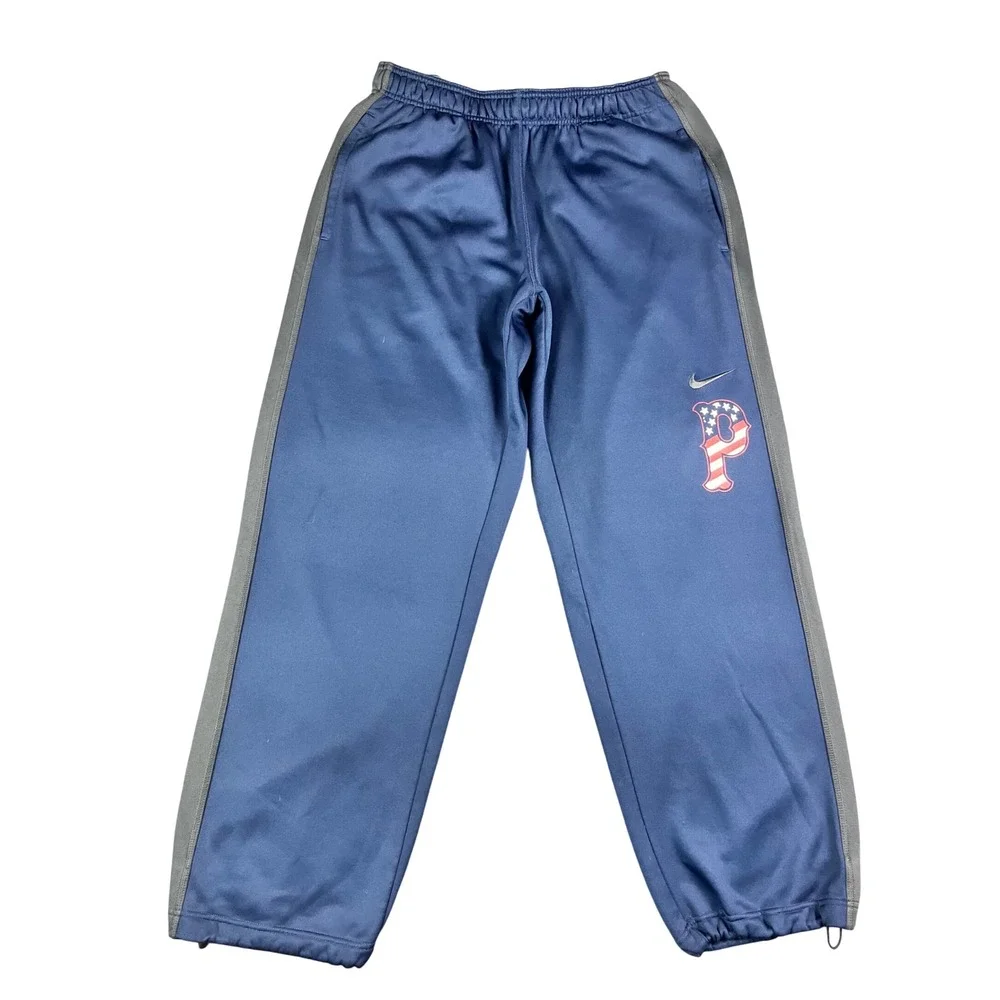 Nike Therma-FIT Mens Philadelphia Phillies Navy Blue Fleece Pants Large P Logo